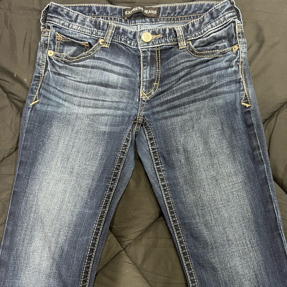 Express Jeans Womens Express Jeans Low Rise Skinny Thick Stitch